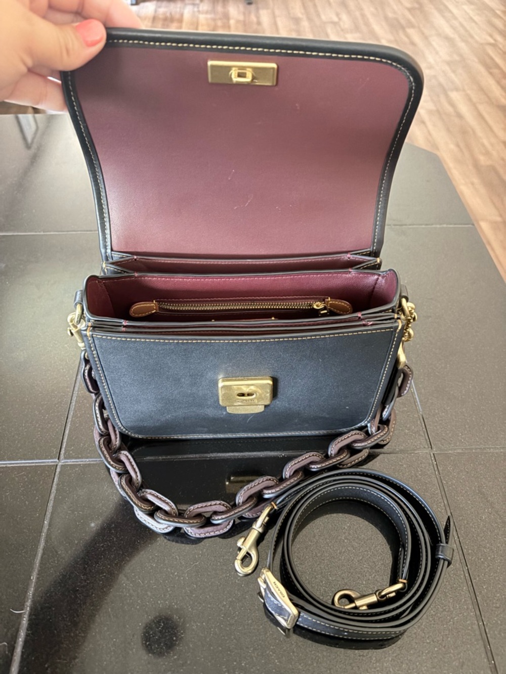 1941 Coach Rogue top handle black - Picture 8 of 10